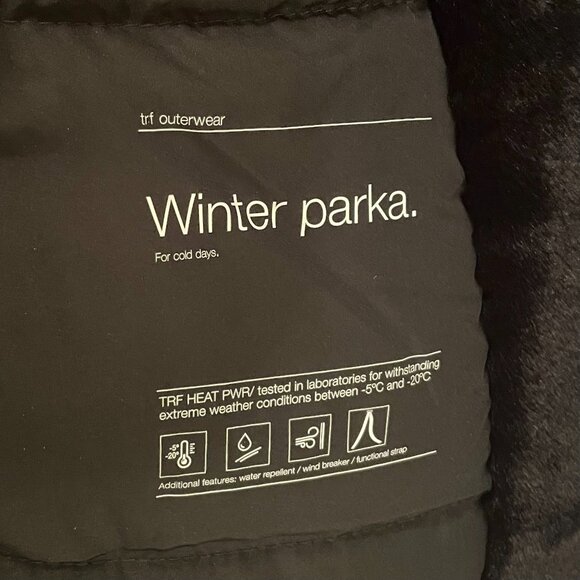 NWT Black Winter Parka || Zara - Picture 4 of 12